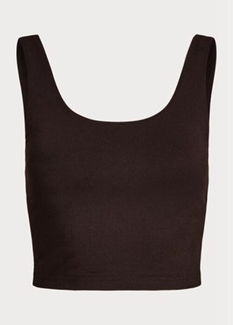 Hnědé dámské tílka Ralph Lauren Cupped Sueded Jersey