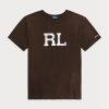 Hnědá dámská trička Ralph Lauren Rl Logo Jersey Hnědá dámská trička Ralph Lauren Rl Logo Jersey