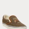 Hnědé / hnědé pánské nazouvací tenisky Ralph Lauren Keaton Tweed Hnědé / hnědé pánské nazouvací tenisky Ralph Lauren Keaton Tweed