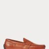 Hnědé pánské boty Ralph Lauren Reynold Leather Driver pro volný čas
