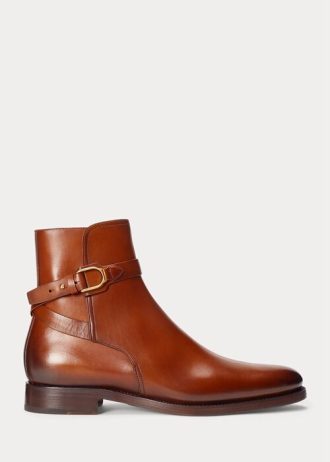 Hnědé pánské boty z teletiny Ralph Lauren Welington