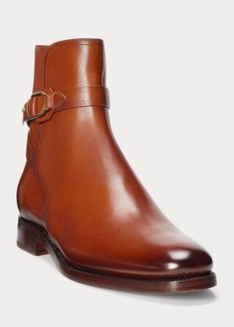 Hnědé pánské boty z teletiny Ralph Lauren Welington