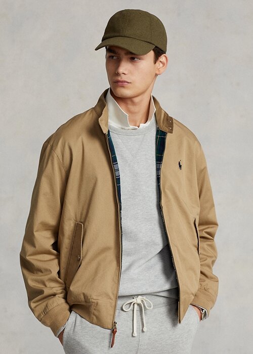 Hnědé pánské bundy Ralph Lauren Chino Hnědé pánské bundy Ralph Lauren Chino