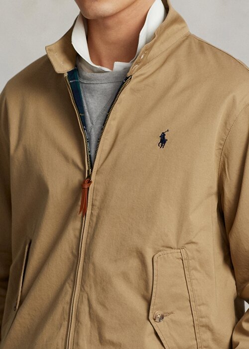 Hnědé pánské bundy Ralph Lauren Chino Hnědé pánské bundy Ralph Lauren Chino