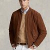 Hnědé pánské bundy Ralph Lauren Suede Bomber Hnědé pánské bundy Ralph Lauren Suede Bomber