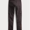 Hnědé pánské džíny Ralph Lauren Slim Narrow Fit Black Resin Rinse