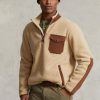 Hnědá pánská hybridní mikina Ralph Lauren Hybrid Pullover se čtvrt zipem Hnědá pánská hybridní mikina Ralph Lauren Hybrid Pullover se čtvrt zipem
