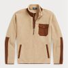 Hnědá pánská hybridní mikina Ralph Lauren Hybrid Pullover se čtvrt zipem Hnědá pánská hybridní mikina Ralph Lauren Hybrid Pullover se čtvrt zipem