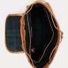 Hnědé pánské kožené batohy Ralph Lauren Heritage