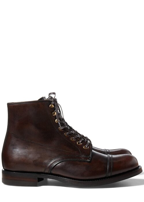 Hnědé pánské kožené boty Ralph Lauren Hnědé pánské kožené boty Ralph Lauren