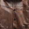 Hnědé pánské kožené kabáty Ralph Lauren