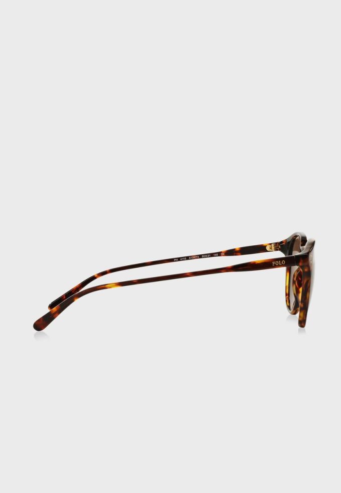 Hnědé pánské kulaté sluneční brýle Ralph Lauren 0Ph4110