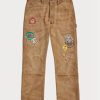 Hnědé pánské plátěné kalhoty Ralph Lauren Relaxed Fit Distressed
