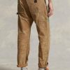 Hnědé pánské plátěné kalhoty Ralph Lauren Relaxed Fit Distressed