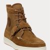 Hnědé pánské Ralph Lauren Ranger Nubuck & Plátěné tenisky Hnědé pánské Ralph Lauren Ranger Nubuck & Plátěné tenisky