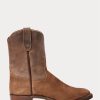 Hnědé pánské Ralph Lauren Roughout Suede & Kožené boty