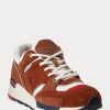 Hnědé pánské Ralph Lauren Trackster 200 Suede & Síťované tenisky Hnědé pánské Ralph Lauren Trackster 200 Suede & Síťované tenisky