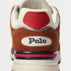 Hnědé pánské Ralph Lauren Trackster 200 Suede & Síťované tenisky Hnědé pánské Ralph Lauren Trackster 200 Suede & Síťované tenisky