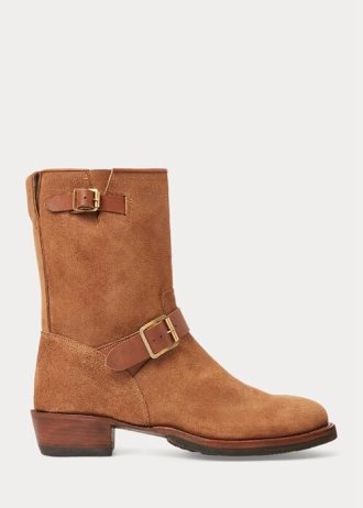 Hnědé pánské semišové boty Ralph Lauren Roughout