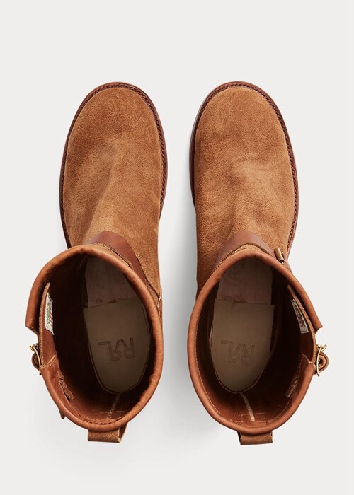 Hnědé pánské semišové boty Ralph Lauren Roughout Hnědé pánské semišové boty Ralph Lauren Roughout