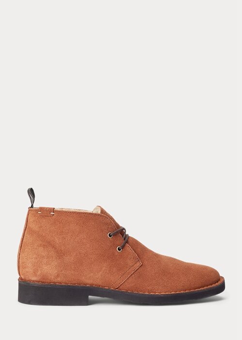 Hnědé pánské semišové Chukka boty Ralph Lauren Talan Hnědé pánské semišové Chukka boty Ralph Lauren Talan