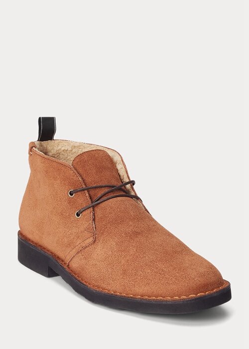 Hnědé pánské semišové Chukka boty Ralph Lauren Talan Hnědé pánské semišové Chukka boty Ralph Lauren Talan