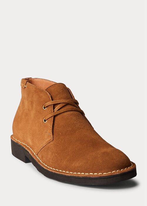 Hnědé pánské semišové Chukka boty Ralph Lauren Talan Hnědé pánské semišové Chukka boty Ralph Lauren Talan
