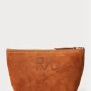 Hnědé pánské semišové kabelky Ralph Lauren Roughout Hnědé pánské semišové kabelky Ralph Lauren Roughout