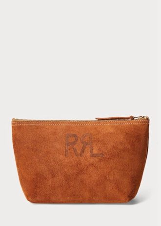 Hnědé pánské semišové kabelky Ralph Lauren Roughout