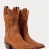 Hnědé pánské semišové kovbojské boty Ralph Lauren Plainview Hnědé pánské semišové kovbojské boty Ralph Lauren Plainview