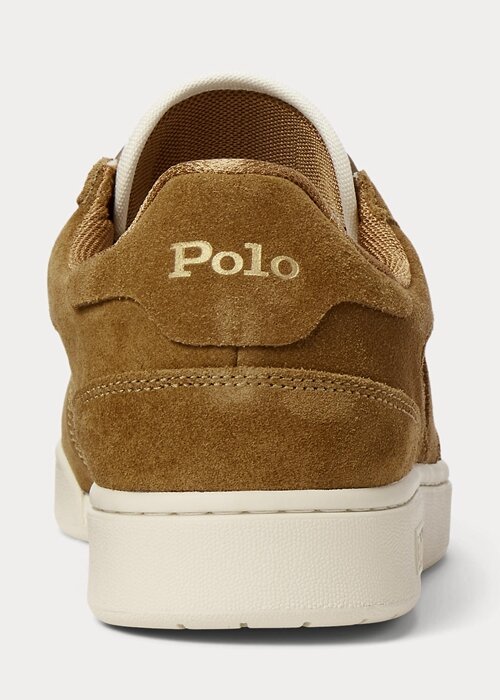 Hnědé pánské semišové nízké tenisky Ralph Lauren Court Hnědé pánské semišové nízké tenisky Ralph Lauren Court
