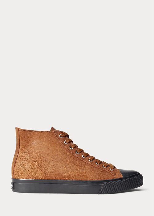 Hnědé pánské semišové tenisky Ralph Lauren Mayport Hnědé pánské semišové tenisky Ralph Lauren Mayport