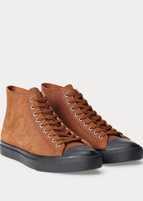 Hnědé pánské semišové tenisky Ralph Lauren Mayport Hnědé pánské semišové tenisky Ralph Lauren Mayport