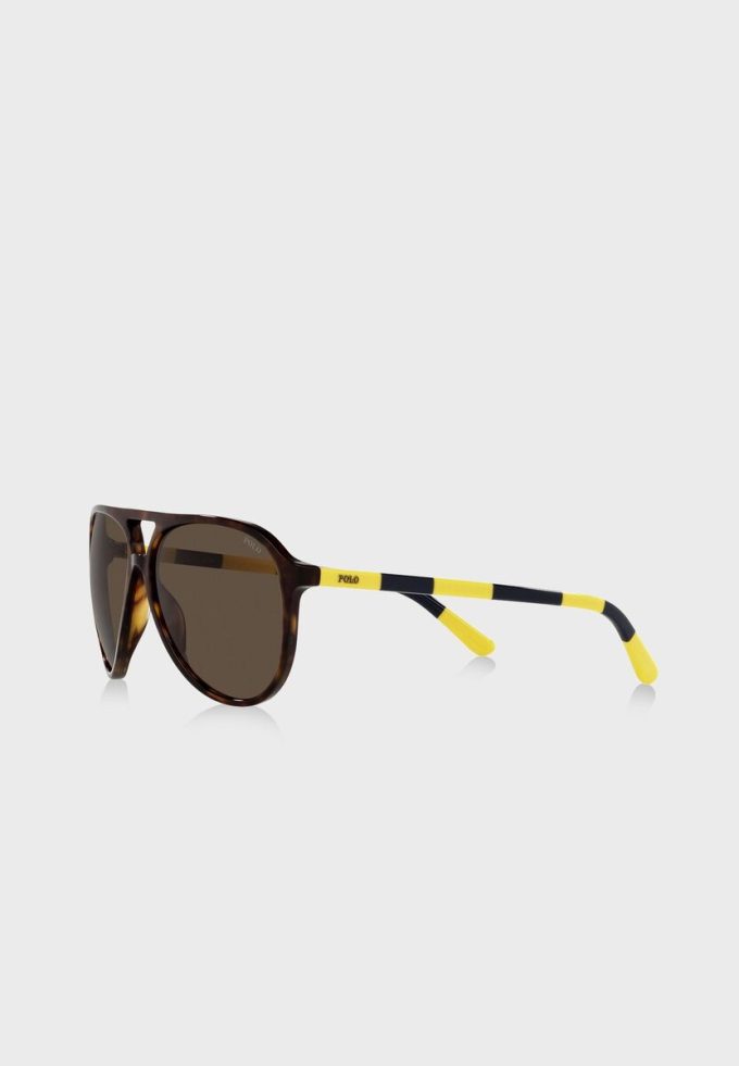 Hnědé pánské sluneční brýle Ralph Lauren 0Ph4173 Clubmaster