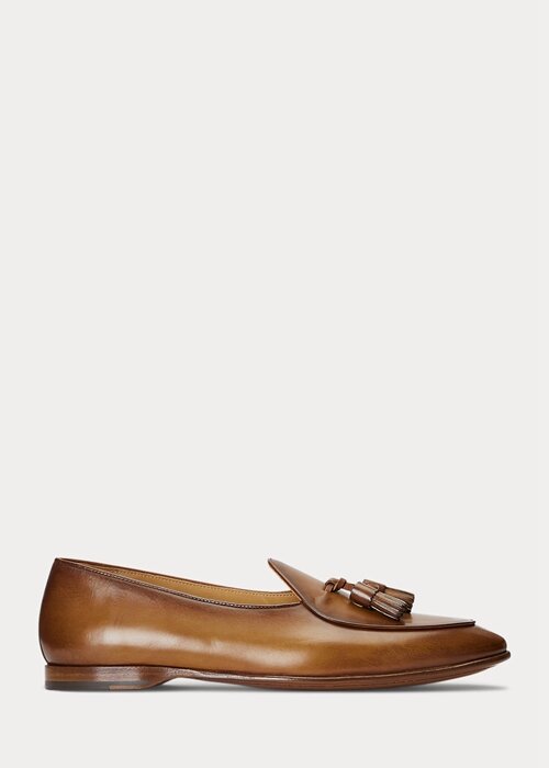 Hnědé pánské společenské boty Ralph Lauren Belvin z telecí kůže Hnědé pánské společenské boty Ralph Lauren Belvin z telecí kůže