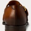 Hnědé pánské společenské boty Ralph Lauren z telecí kůže Fisherman
