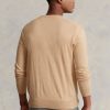Hnědé pánské svetry Ralph Lauren Slim Fit s texturou z bavlny
