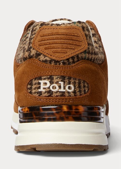 Hnědé pánské tenisky Ralph Lauren Trackster 200 Harris Tweed® Hnědé pánské tenisky Ralph Lauren Trackster 200 Harris Tweed®