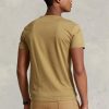 Hnědá pánská trička Slim Fit Crewneck Ralph Lauren Custom Hnědá pánská trička Slim Fit Crewneck Ralph Lauren Custom