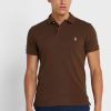 Hnědé pánské základní polokošile Ralph Lauren Hnědé pánské základní polokošile Ralph Lauren
