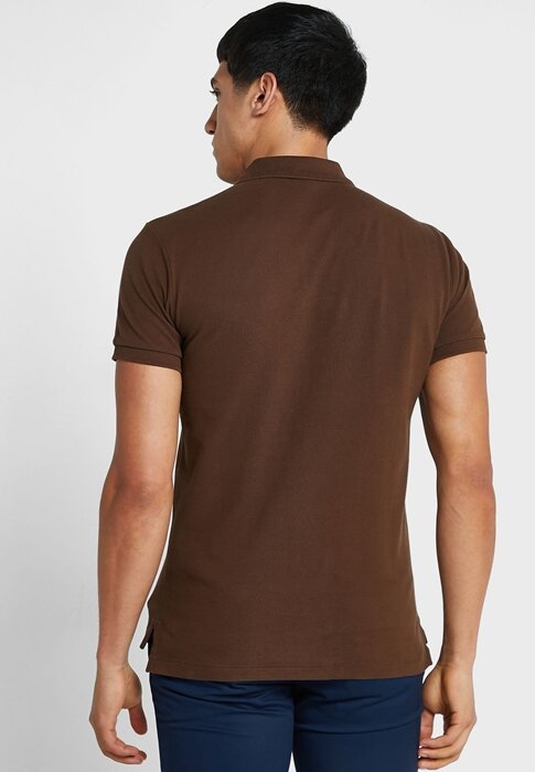 Hnědé pánské základní polokošile Ralph Lauren Hnědé pánské základní polokošile Ralph Lauren