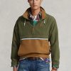 Hnědé vícebarevné pánské sbalitelné vodoodpudivé bundy s kapucí Ralph Lauren