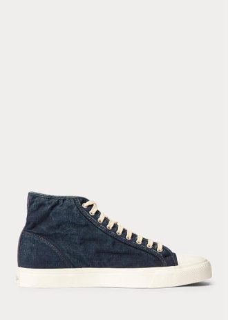 Indigo Pánské Plátěné tenisky Ralph Lauren Mayport Indigo Indigo Pánské Plátěné tenisky Ralph Lauren Mayport Indigo