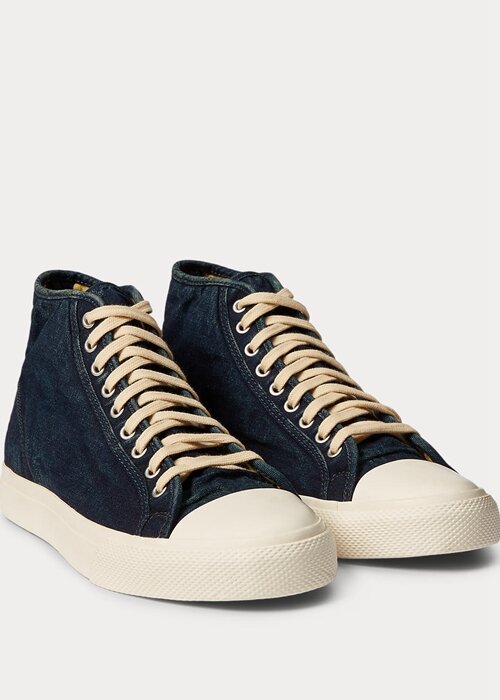 Indigo Pánské Plátěné tenisky Ralph Lauren Mayport Indigo Indigo Pánské Plátěné tenisky Ralph Lauren Mayport Indigo