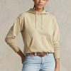 Khaki dámská bavlněná fleecová mikina Ralph Lauren