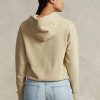 Khaki dámská bavlněná fleecová mikina Ralph Lauren