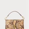 Khaki dámské crossbody kabelky Ralph Lauren z umělé hadí kůže Small Tayler