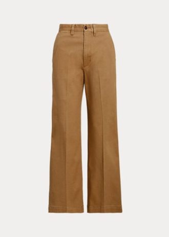 Khaki dámské široké kalhoty Ralph Lauren Chino