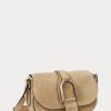 Khaki dámské kabelky přes rameno Ralph Lauren Calf-Suede Welington