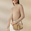 Khaki dámské kabelky přes rameno Ralph Lauren Calf-Suede Welington